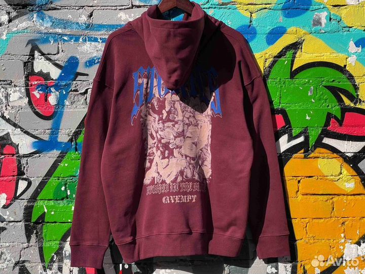 Зип худи Cav empt бордовое