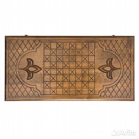 Нарды резные Солнечный лотос 62 х 64 см бук Армения 62572