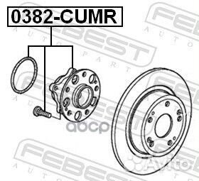 Ступица в сборе задняя honda accord 08- 0382-cumr