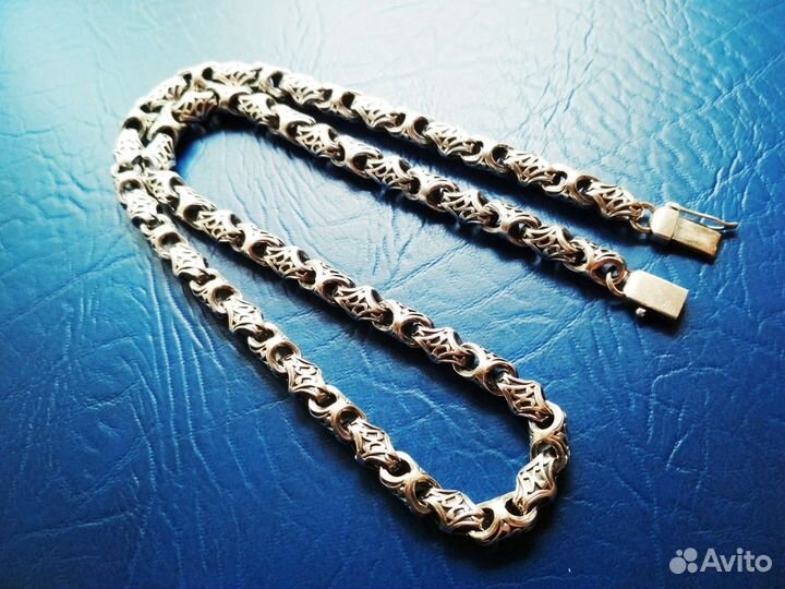 Серебряная литая цепь