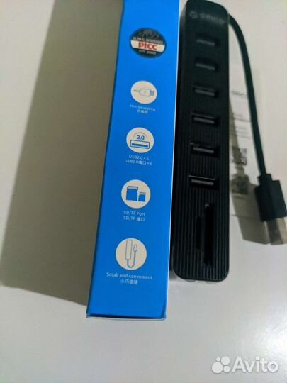 Usb hub на 6 портов,картридер
