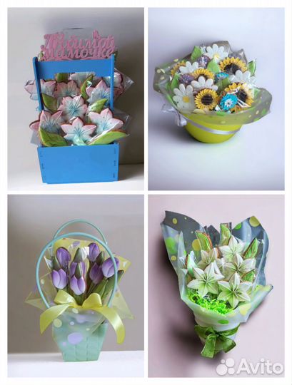 День матери, Пряники имбирные, пряничные букеты