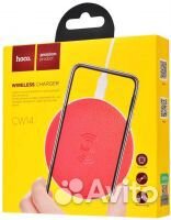 Зарядка беспроводная hoco, CW14, 2100mAh, экокожа