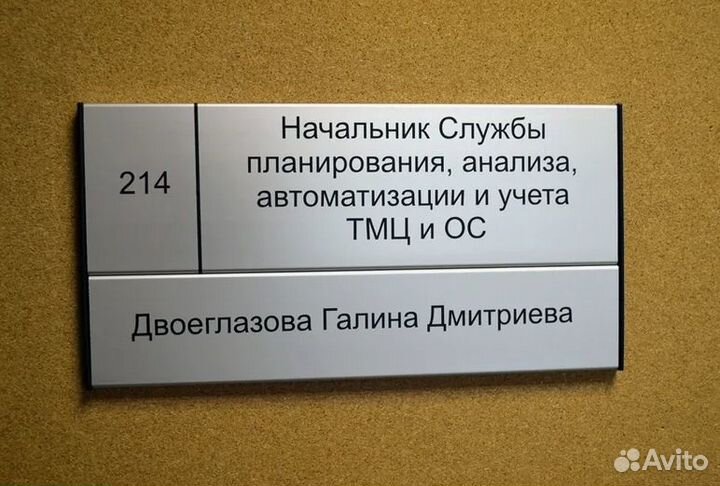Табличка на дверь. Рекламные вывески