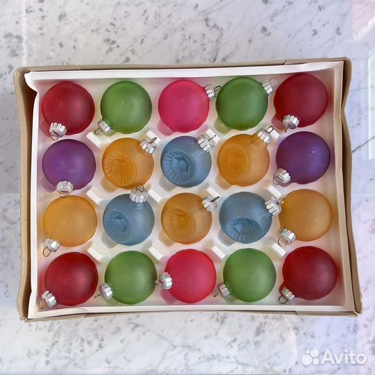 Набор матовых шаров гдр 20шт в родной коробке