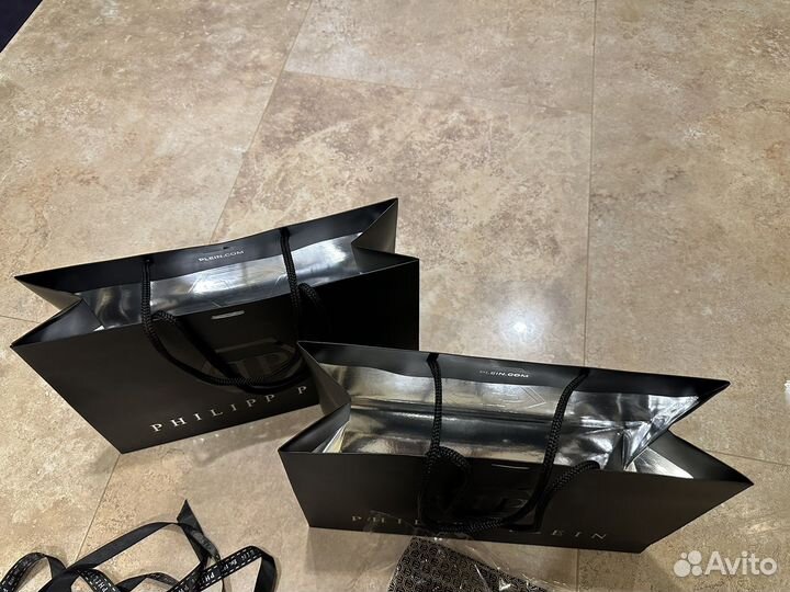 Philipp plein пакет малый 1 шт ленты бумага новые