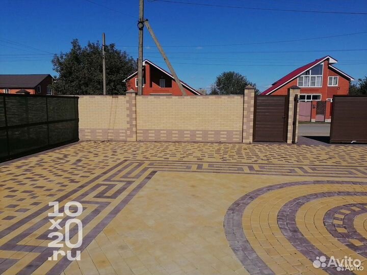 Тротуарная плитка, газонная решетка, бордюры