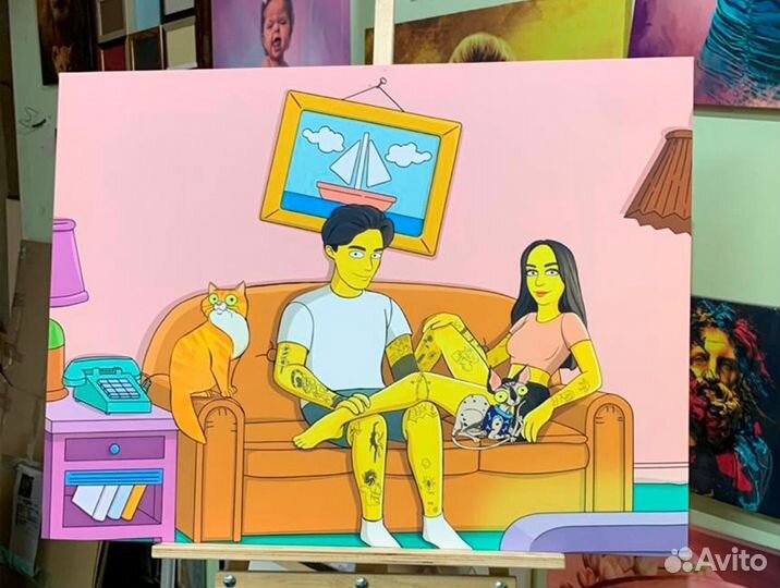 Портрет в стиле Симпсонов