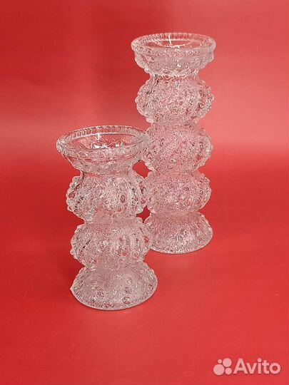 Подсвечники парные Oberglas. Австрия. 60-е гг