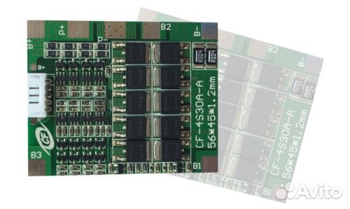 Контроллер заряда BMS 4S 30/40A 14.8В с балансиром
