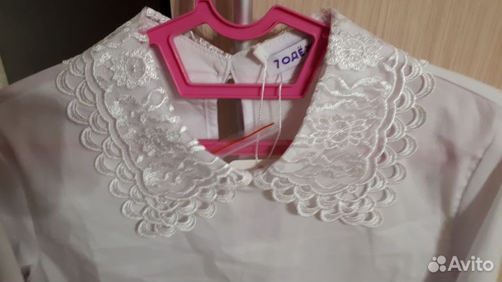 Блузка белая школьная 140