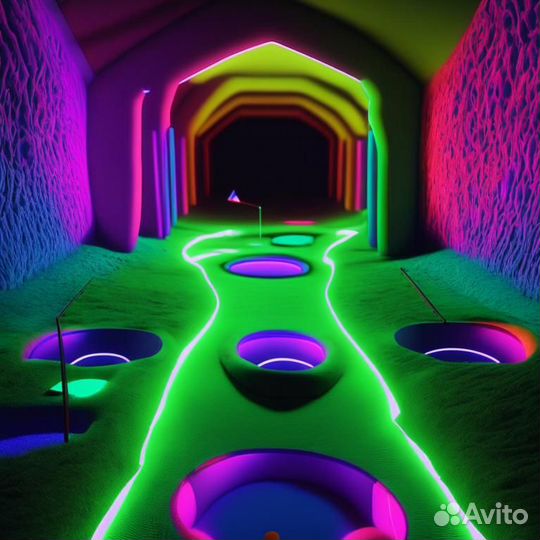 Дорожка для гольфа Glow Golf разборная 3.5x2 м
