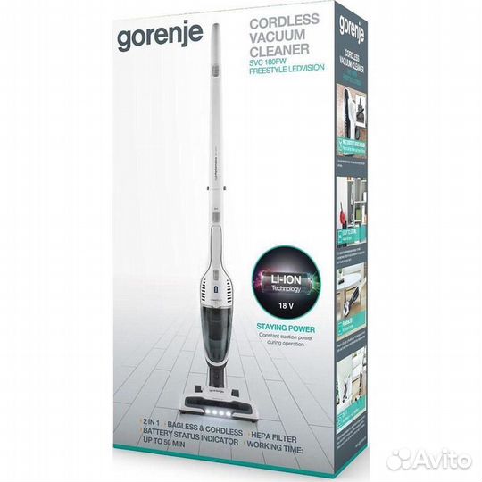 Новый пылесос Gorenje 18V,14,4V беспроводной