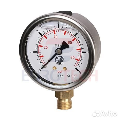 Манометр M635RL 0/6 BAR, диам 63мм, 1/4