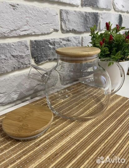 Заварочный чайник 900мл из жаропрочного стекла