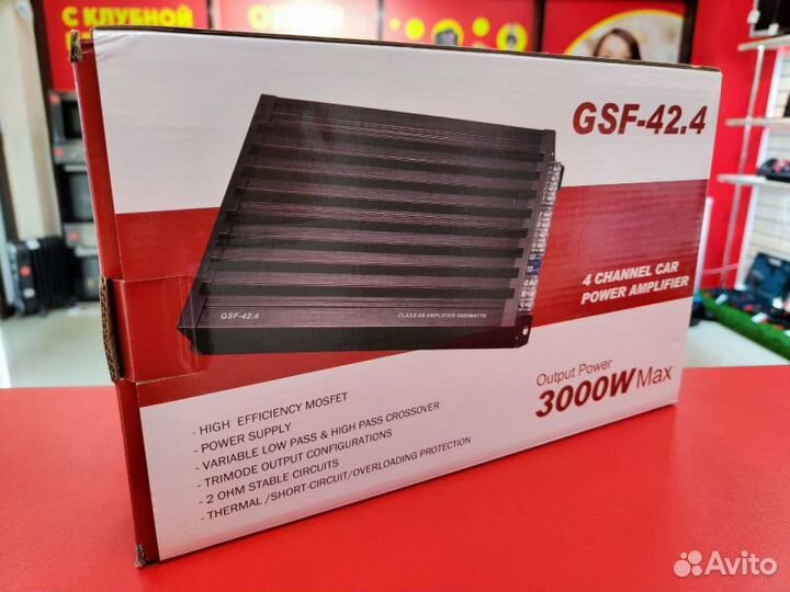 Авто усилитель 4-х канальный GSF 3000w GSF 42.4