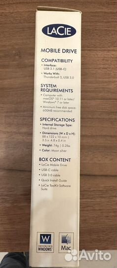 Жесткий диск Lacie Mobile Drive 1TB