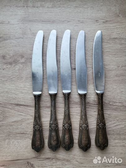 Мельхиоровые ложки, вилки, ножи