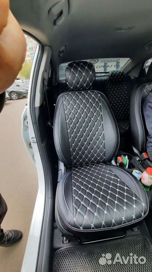 Чехлы на kia rio 4 ромб 3D