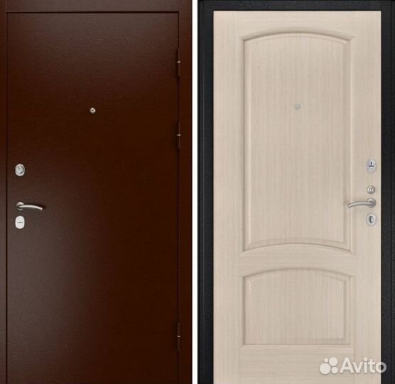 Стальные двери с зеркалом