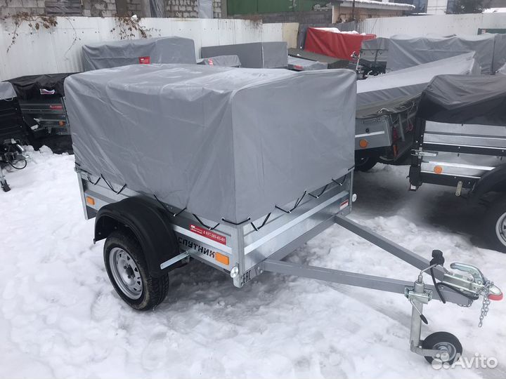 Бортовой прицеп 1,7х1,2 с тентом 0,9м