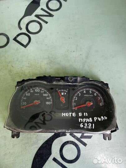 Панель приборов правый руль nissan note e11