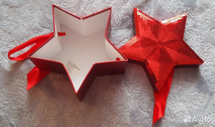 Подарочная коробка упаковка Звезда на 23 февраля