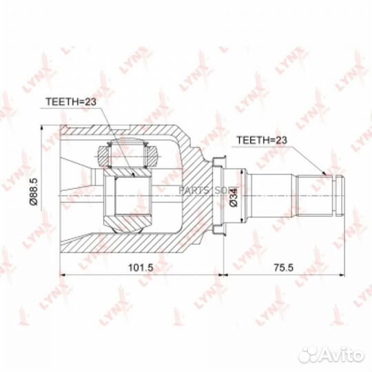 Lynxauto CI3719 шрус внутренний перед прав/лев