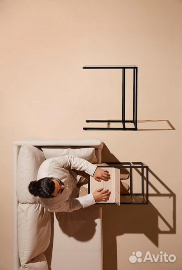 Икеа Vittsjo Столик журнальный 35x65 см, черный