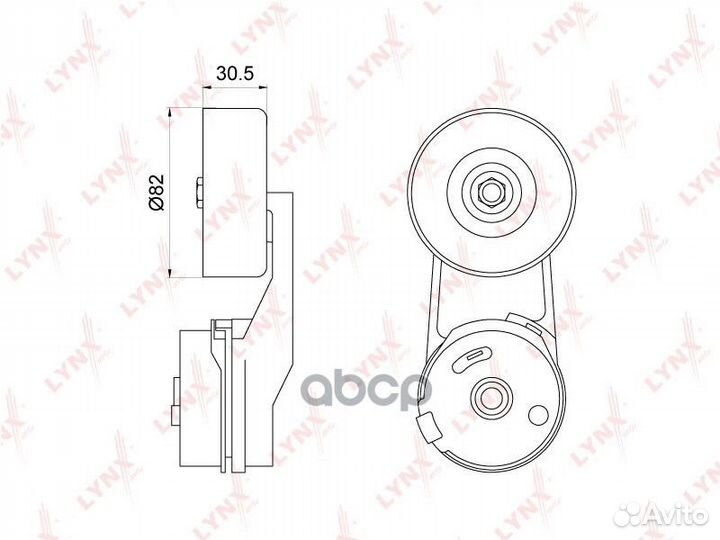 Ролик поликлинового ремня натяжной PT-3234