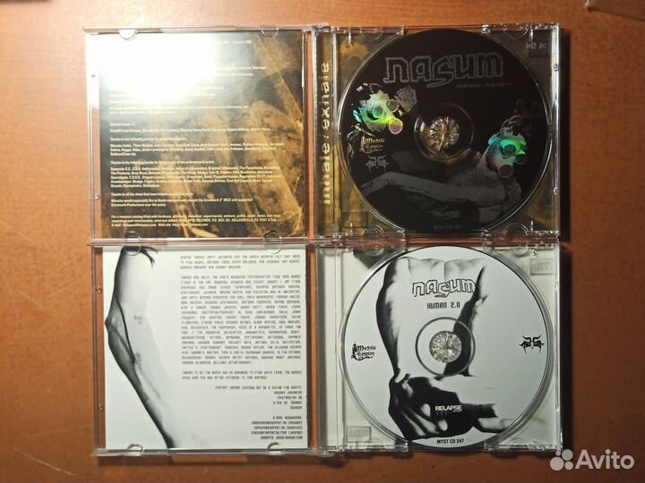 4 cd аудио диска Nasum. Лицензия