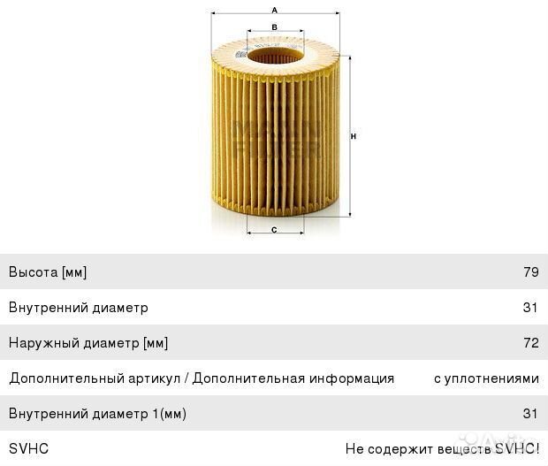 Фильтр масляный BMW 1 (E81,E87),3 (E46,E90),5 (E60