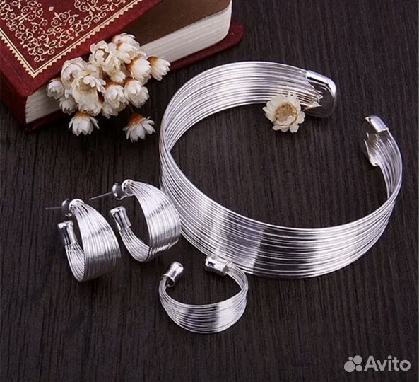 Серебряный комплект/покрытие серебро 925