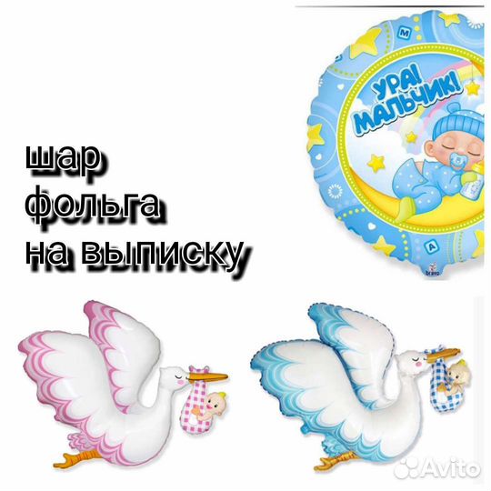 Фольгированные шары. Шары на выписку из роддома