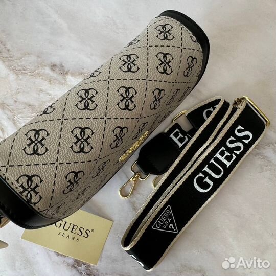 Сумка женская Guess седло серого цвета