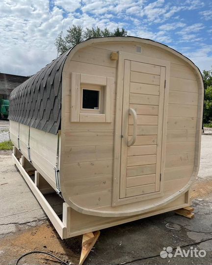 Баня бочка квадро. Любого размера