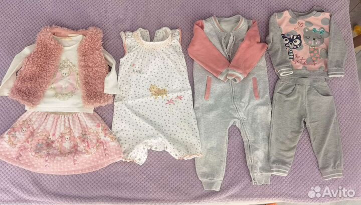 Вещи пакетом на девочку 86 размер (1-2 года)