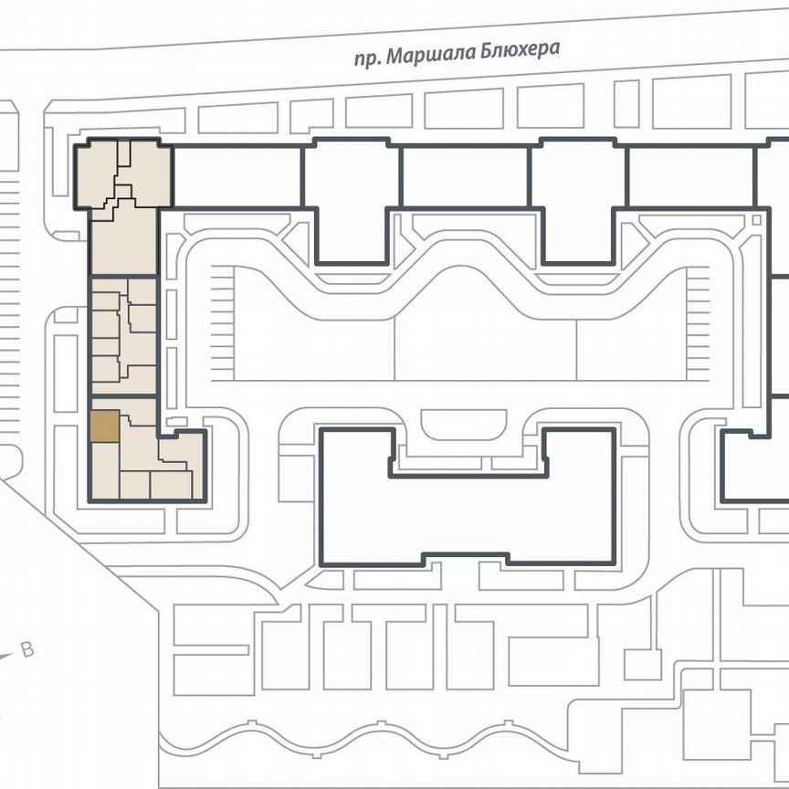 1-к. квартира, 44,5 м², 2/15 эт.