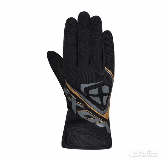 Motorradhandschuhe Ixon hurricane Schwarz-Gold Damen Gold, Schwarz