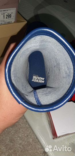 Резиновые сапоги синие с микки маусом