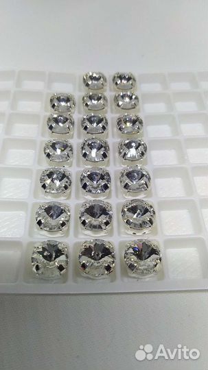 Стразы пришивные 8 мм Dongzhou в цапах