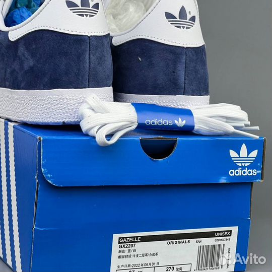 Мужские кроссовки Adidas Gazelle Blue