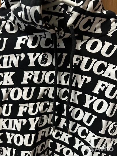 Толстовка мужская/женская черная с принтом ripndip