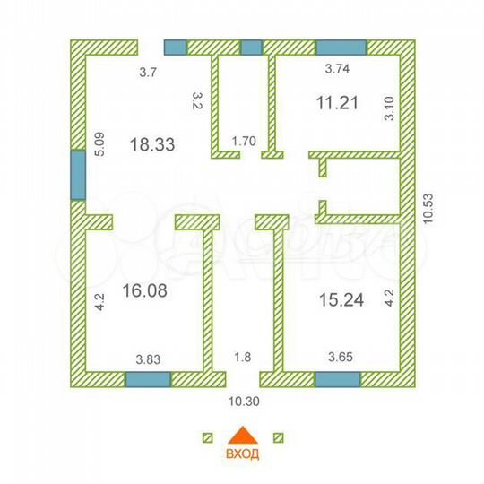 Дом 90 м² на участке 7 сот.