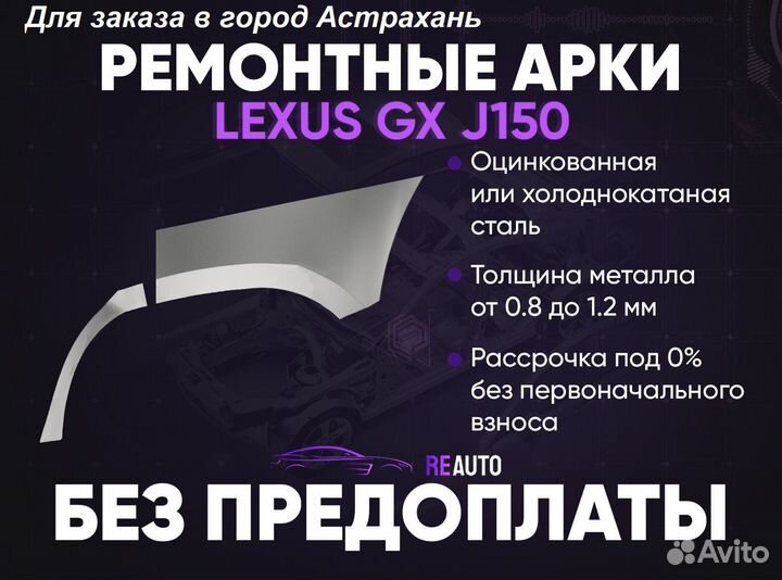 Ремонтные арки на Lexus GX470 передние