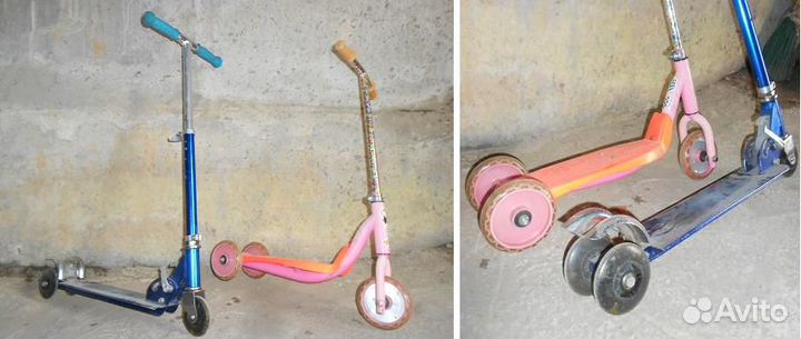 Самокат детский 3 колесный управляется рулением