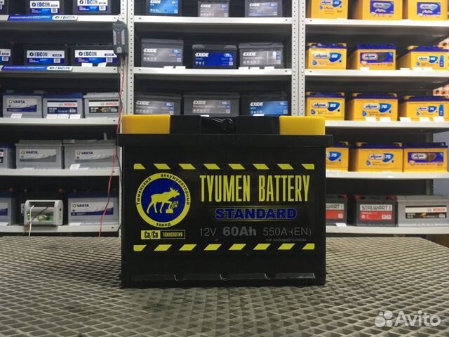Аккумулятор 60 Ач на ваз Тюмень Standard