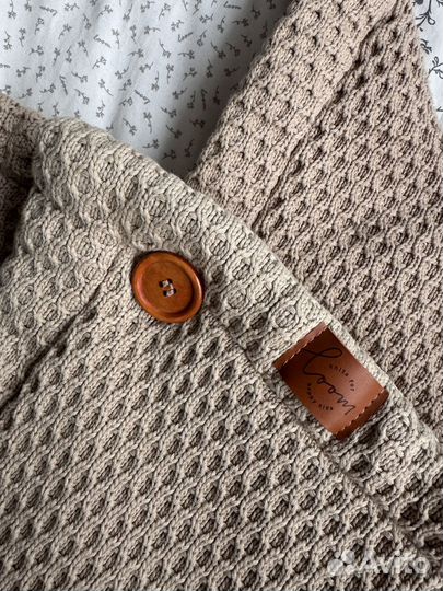 Вязаный плед на выписку loomknits