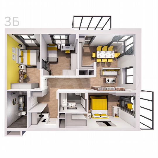 3-к. квартира, 100,6 м², 15/25 эт.