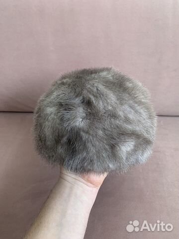 Шапка из норки (цвета асфальта)